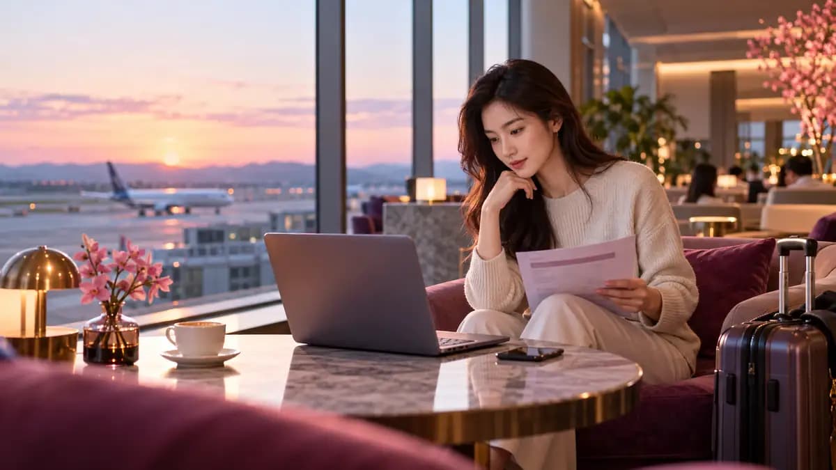 Hành khách đối chiếu lịch bay trước khi yêu cầu đổi chiều vé — ảnh minh họa