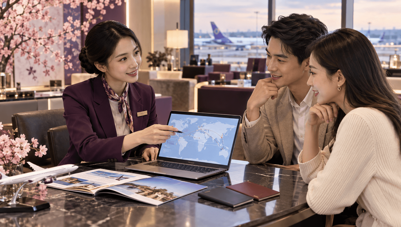 Đại lý tư vấn lựa chọn hành trình cho khách — ảnh minh họa