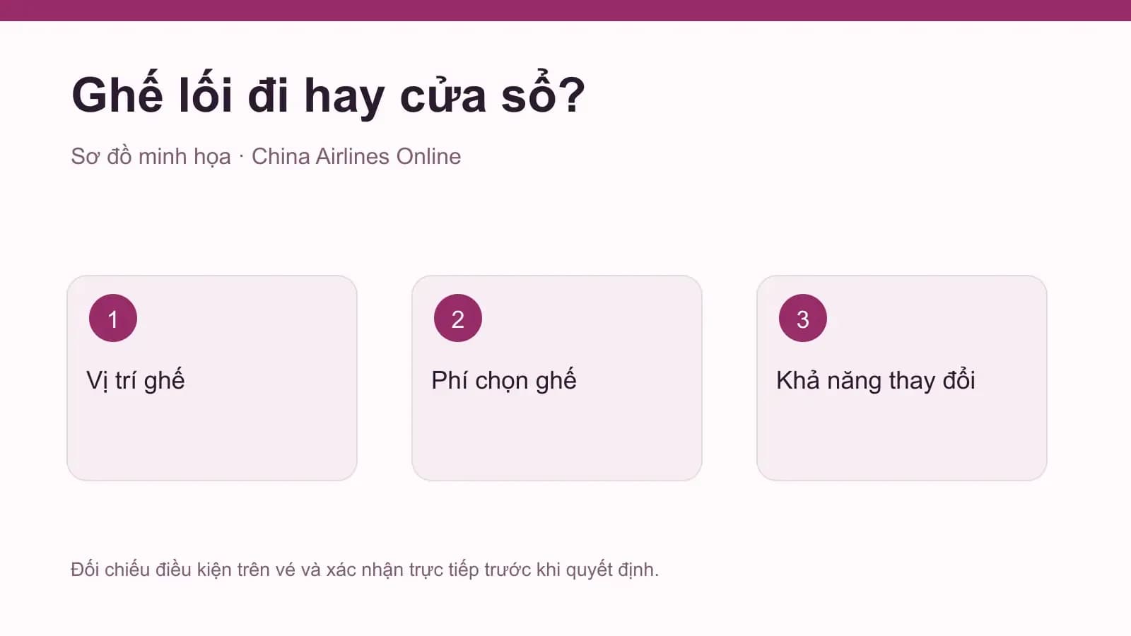 Checklist chọn ghế phù hợp cho từng chặng và từng hành khách