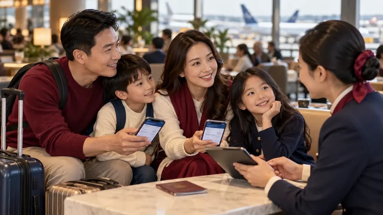 Gia đình có hai mã đặt chỗ China Airlines: ngồi gần nhau — hình minh họa