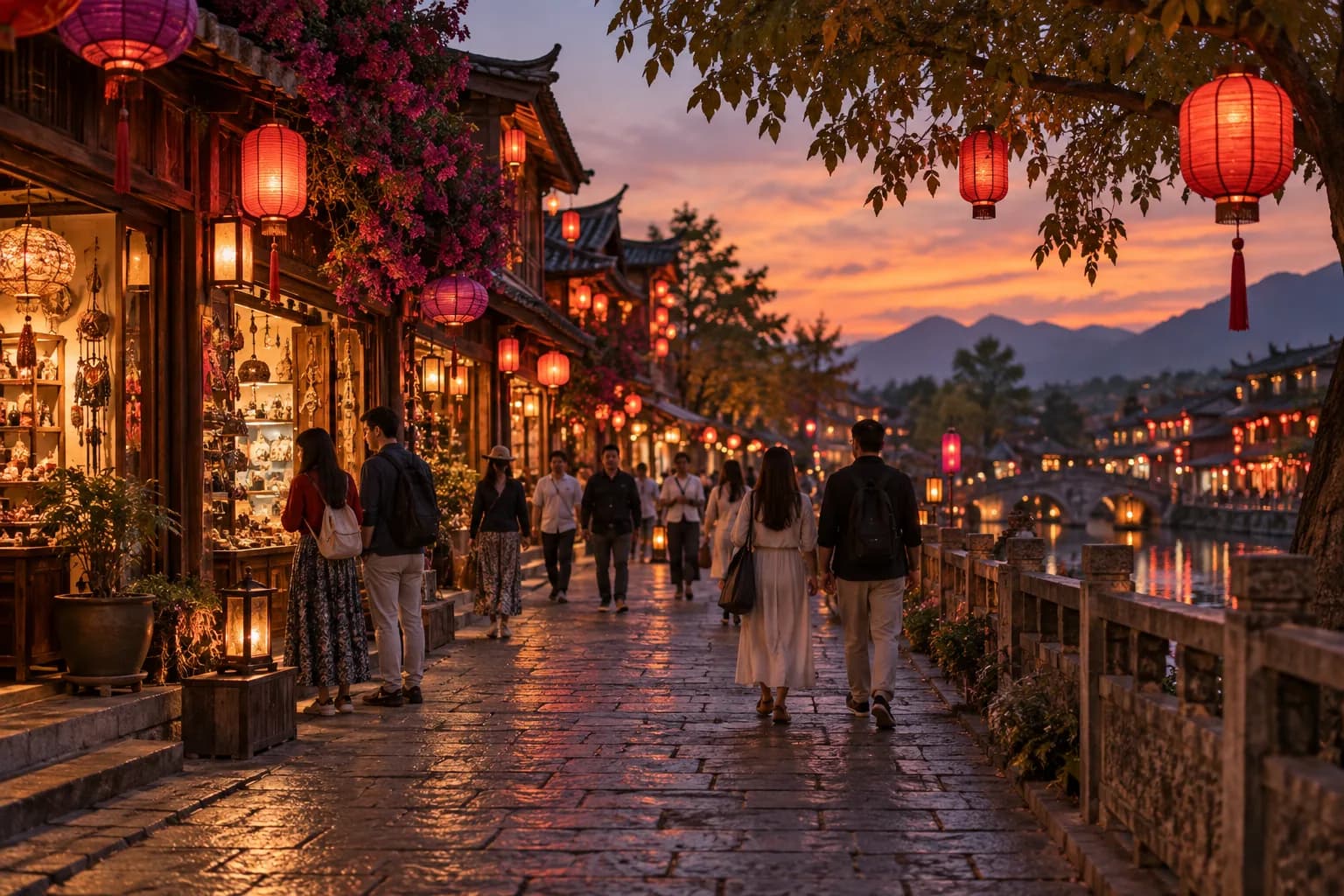 Không khí lễ hội trong chuyến đi — ảnh minh họa