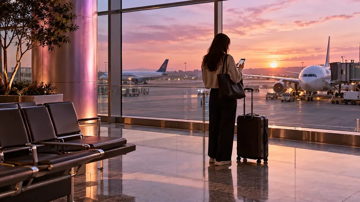 Hành khách xem hành trình nối chuyến có hãng đối tác — ảnh minh họa